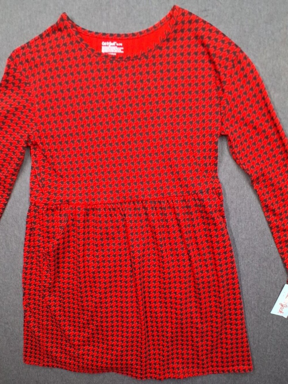 Girls dress, Cat & Jack, size 14, red and black, new with tags